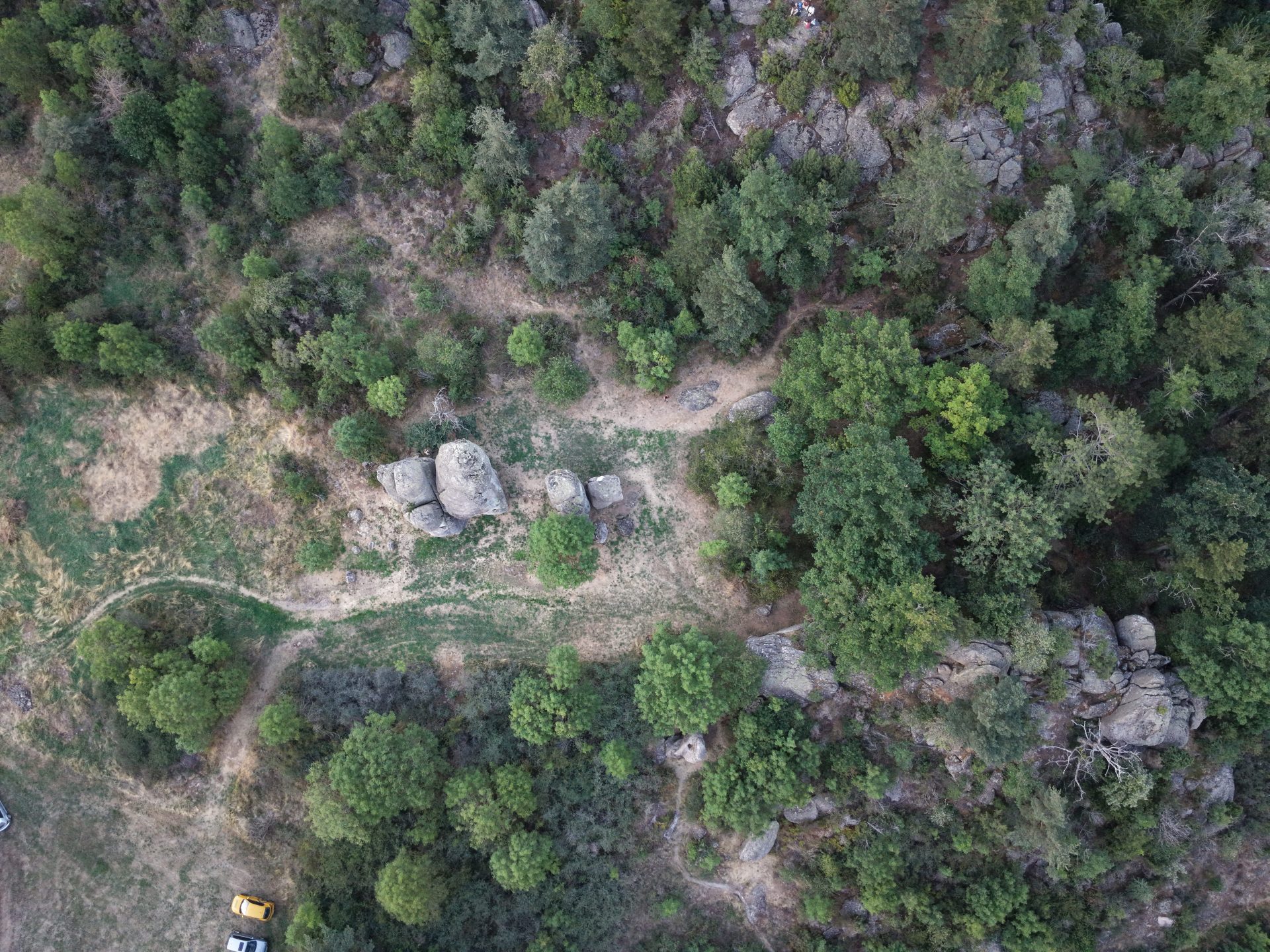 Vue du ciel de l'accueil du secteur Foret
